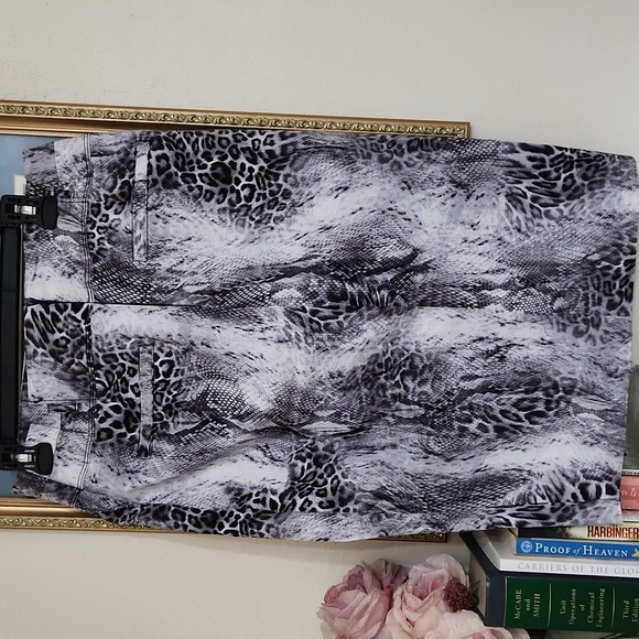 Black and White Pencil Skirt Animal Print  Knee-Length Cocktail Career Party - Picture 4 of 6